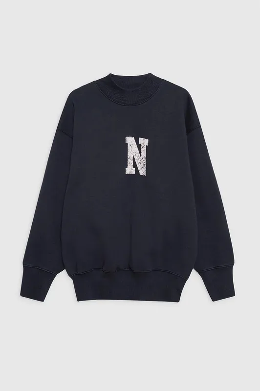 24 otoño Nuevo sudadera de medio cuello alto Carta suelta Mujeres informales Diseñador Sweater de algodón de algodón de algodón