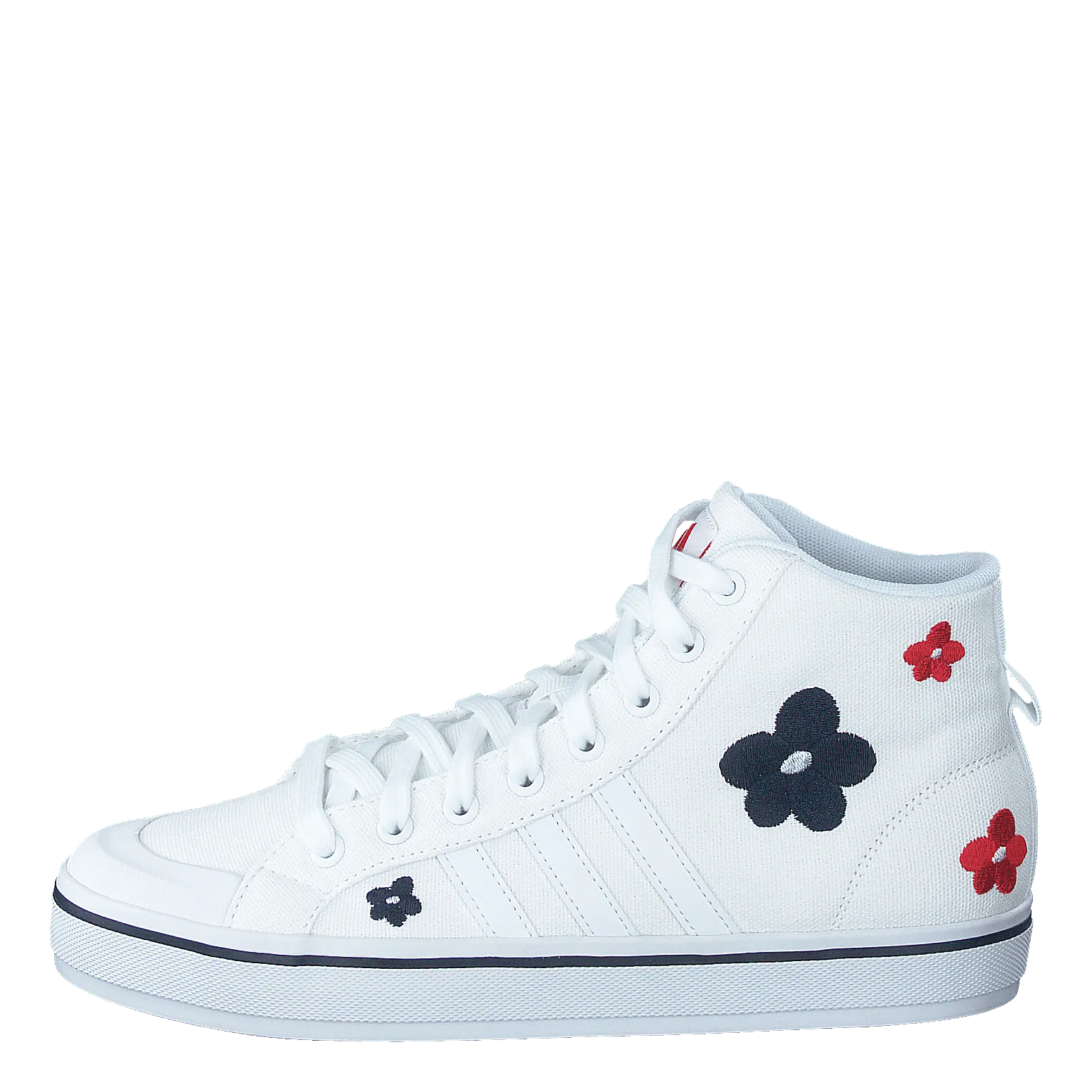 ADIDAS BRAVADA 2.0 LIFESTYLE SKATEBOARDING CANVAS MIDCUT GRAPHIC SHOES CLOUD WHITE / CLOUD WHITE / CLOUD WHITE
