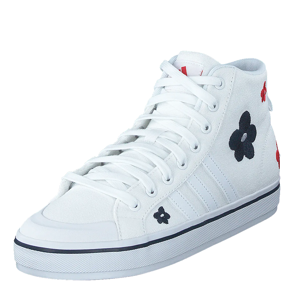 ADIDAS BRAVADA 2.0 LIFESTYLE SKATEBOARDING CANVAS MIDCUT GRAPHIC SHOES CLOUD WHITE / CLOUD WHITE / CLOUD WHITE