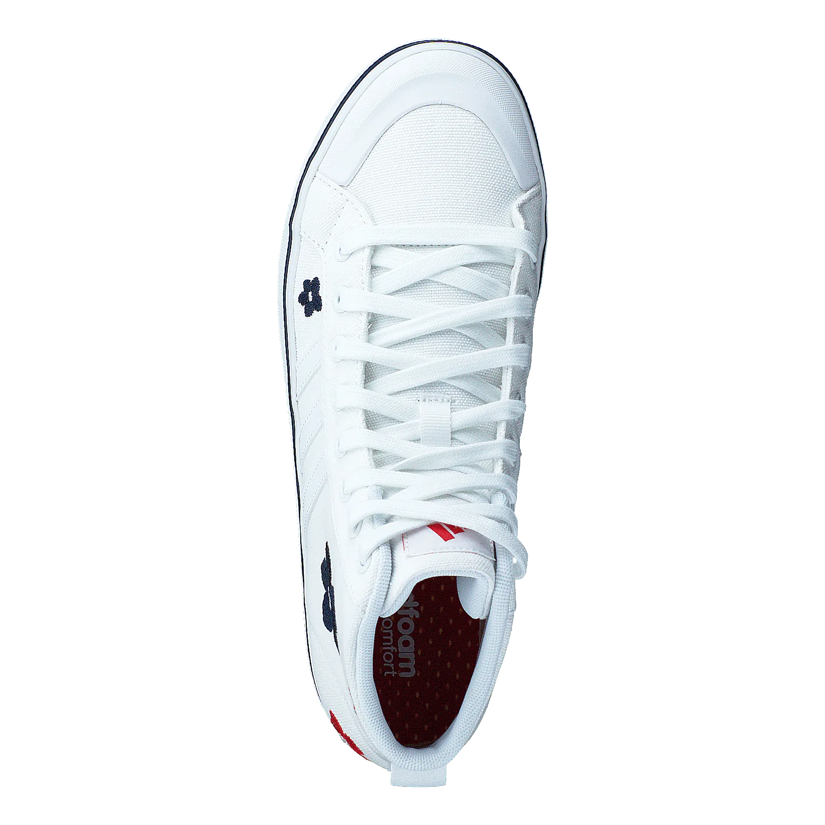 ADIDAS BRAVADA 2.0 LIFESTYLE SKATEBOARDING CANVAS MIDCUT GRAPHIC SHOES CLOUD WHITE / CLOUD WHITE / CLOUD WHITE