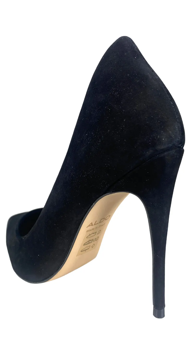 ALDO Taco Alto Cuero Negro