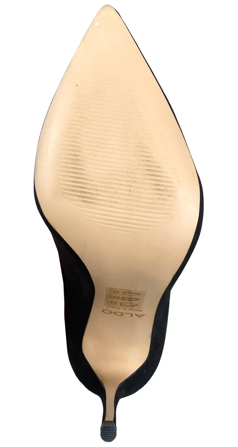 ALDO Taco Alto Cuero Negro
