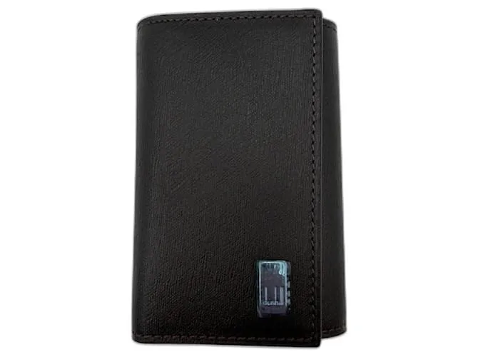 Alfred Dunhill Llavero Dunhill de cuero marrón Marrón oscuro 