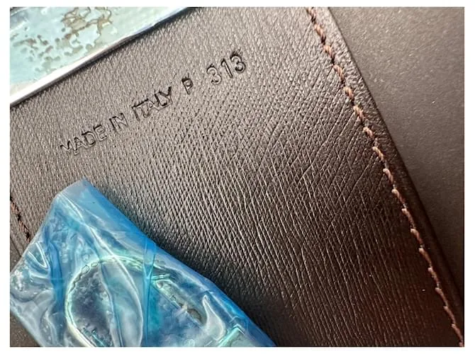 Alfred Dunhill Llavero Dunhill de cuero marrón Marrón oscuro 
