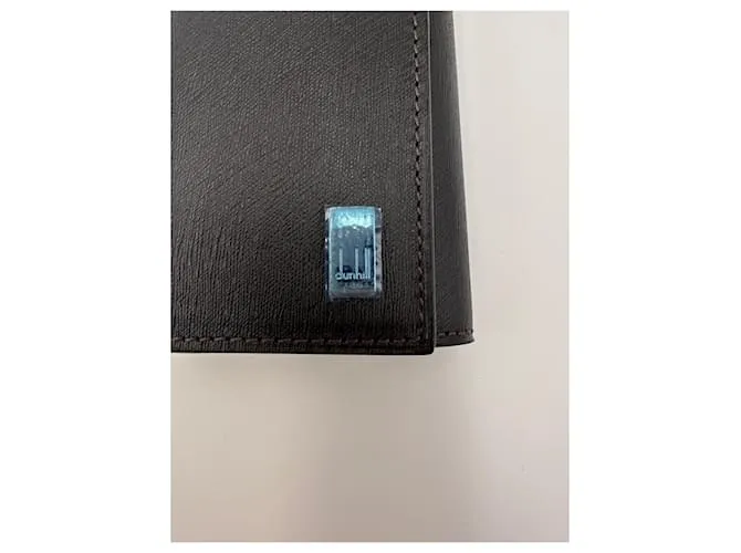 Alfred Dunhill Llavero Dunhill de cuero marrón Marrón oscuro 