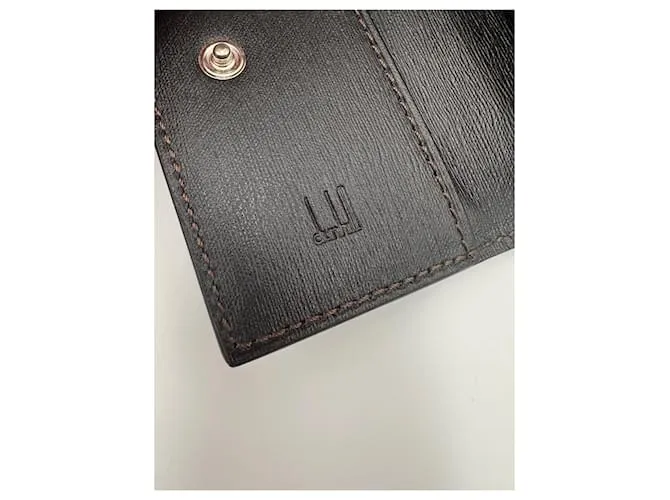Alfred Dunhill Llavero Dunhill de cuero marrón Marrón oscuro 