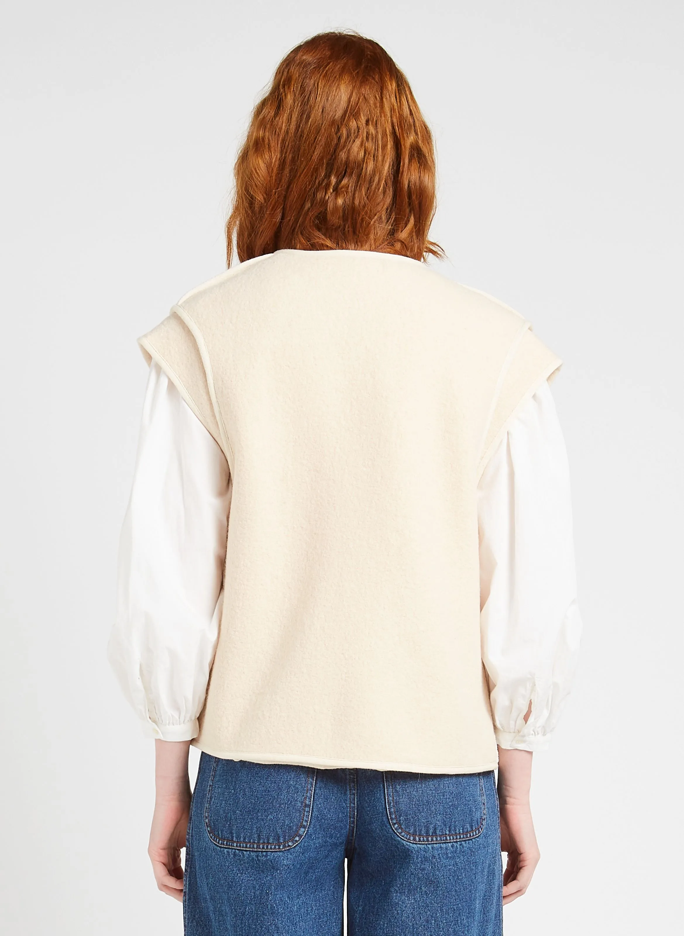 ANDREW  CHAQUETA BORDADA DE LANA EN BEIGE