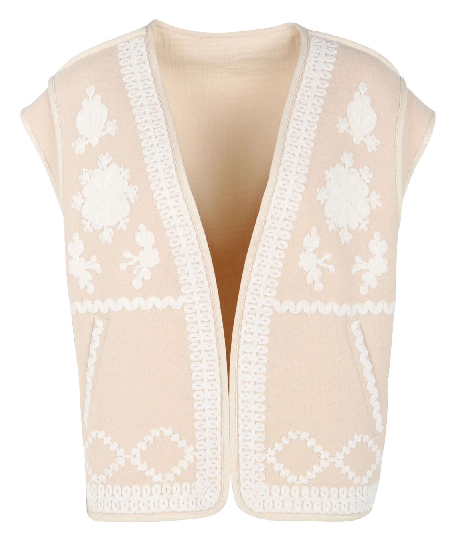 ANDREW  CHAQUETA BORDADA DE LANA EN BEIGE