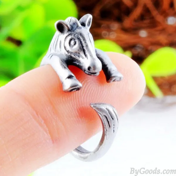 Animals Cute Alloy Zebra Opening Ring