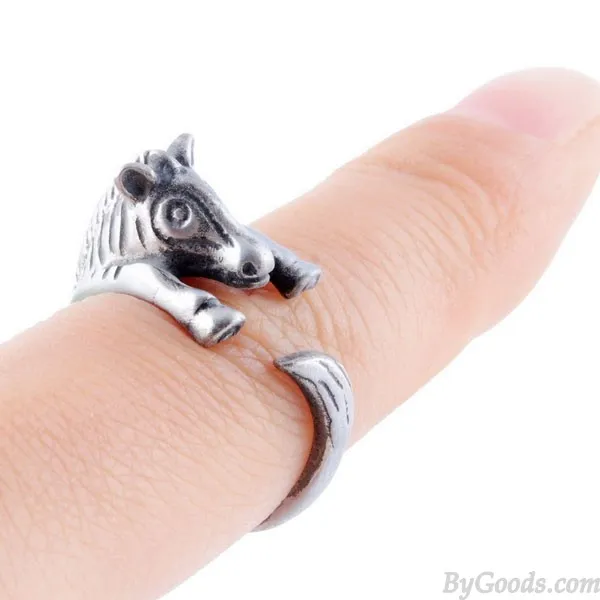 Animals Cute Alloy Zebra Opening Ring