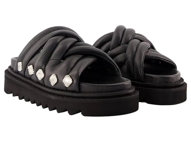AUTRE MARQUE SANDALIAS AJ1345  TOGA PULLA  CUERO  NEGRO 