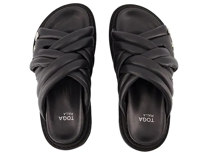 AUTRE MARQUE SANDALIAS AJ1345  TOGA PULLA  CUERO  NEGRO 