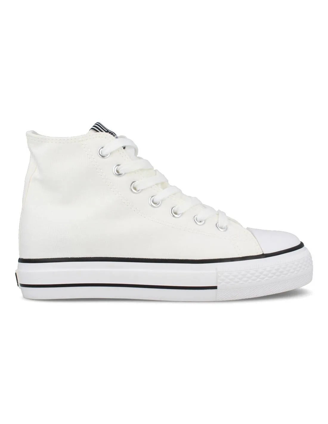 B&W  DEPORTIVA BASKET PLATAFORMA LONA BLANCO