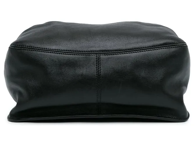 Bandolera de cuero negro Tom Ford con cierre frontal 