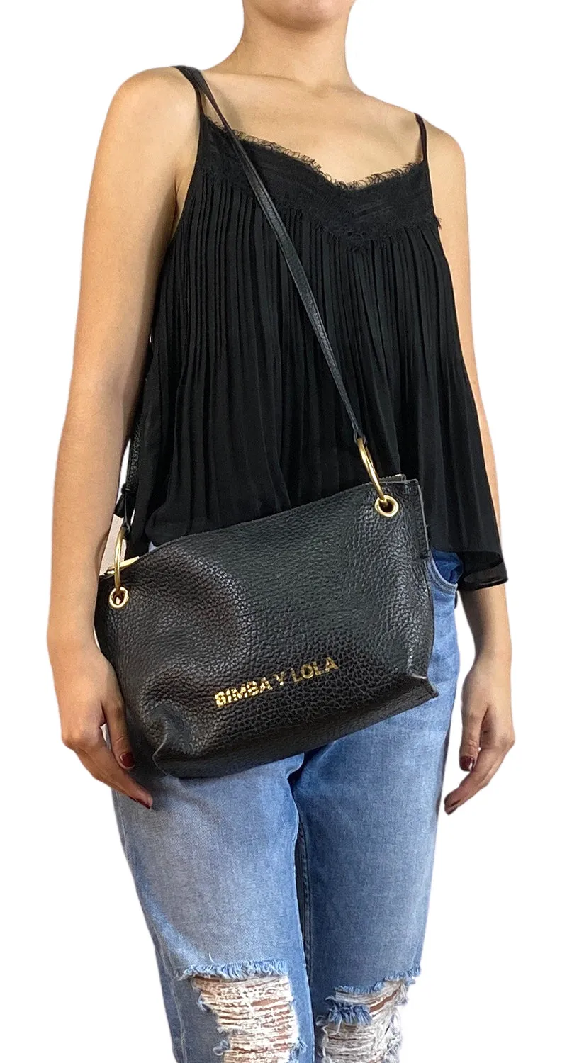 BIMBA Y LOLA Bandolera Cuero Negro
