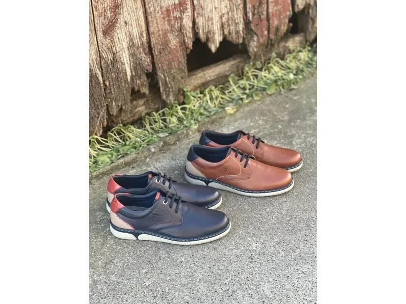 BLUCHER DE PIEL 0118 NOTTON EN COLOR MARINO O LIBANO
