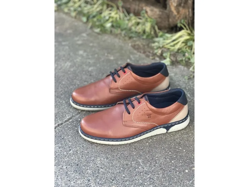 BLUCHER DE PIEL 0118 NOTTON EN COLOR MARINO O LIBANO