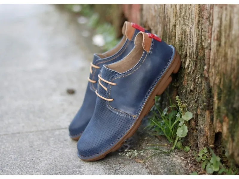 BLUCHER DE PIEL 7000 ON FOOT EN COLOR MARINO O CUERO
