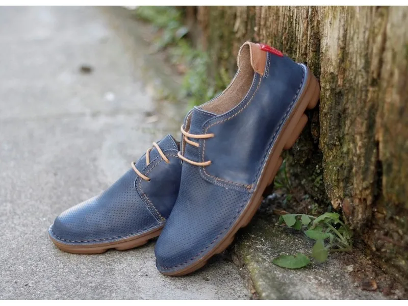 BLUCHER DE PIEL 7000 ON FOOT EN COLOR MARINO O CUERO