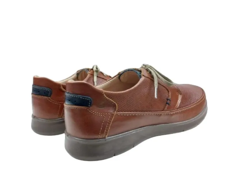 BLUCHER DE PIEL LUISETTI EN COLOR CUERO 27925NA
