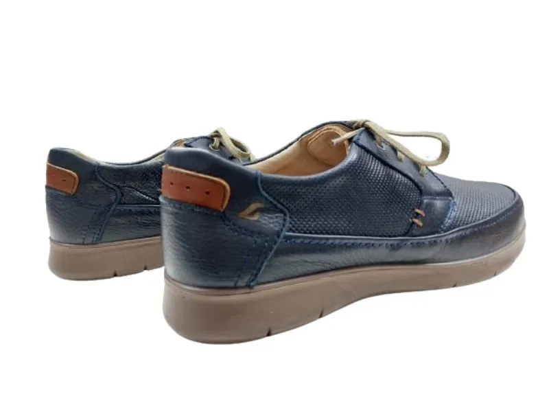 BLUCHER DE PIEL LUISETTI EN COLOR MARINO 27925NA