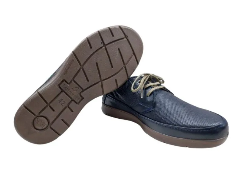 BLUCHER DE PIEL LUISETTI EN COLOR MARINO 27925NA