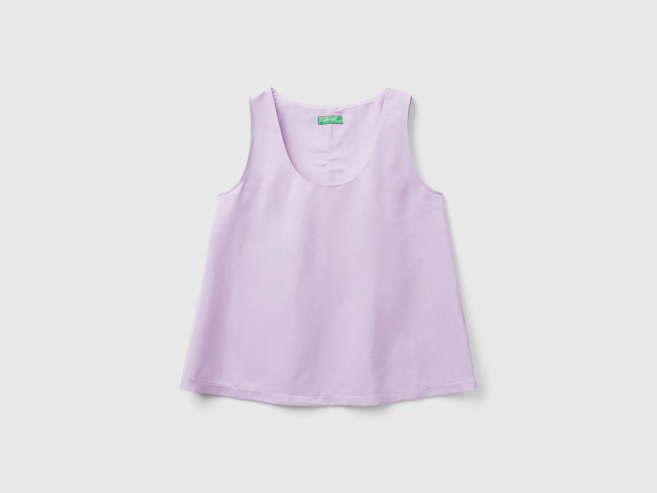 Blusa sin mangas con efecto raso