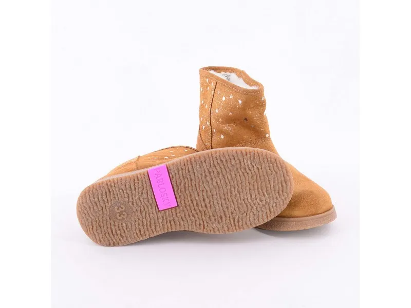 BOTA DE PIEL SERRAJE 402986 PABLOSKY EN COLOR AMBAR