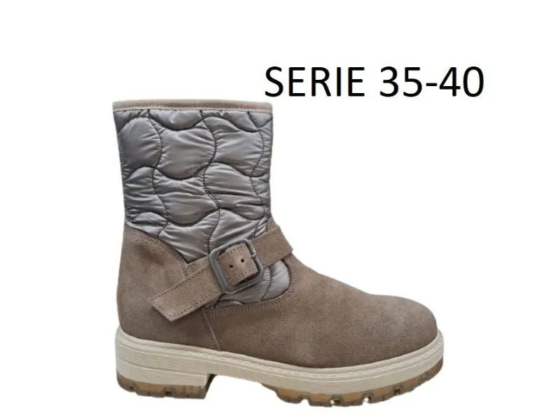BOTA PLANA DE PIEL NENS EN COLOR TAUPE 4506O