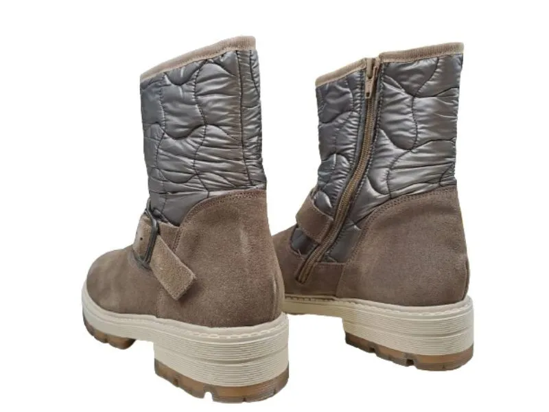 BOTA PLANA DE PIEL NENS EN COLOR TAUPE 4506O