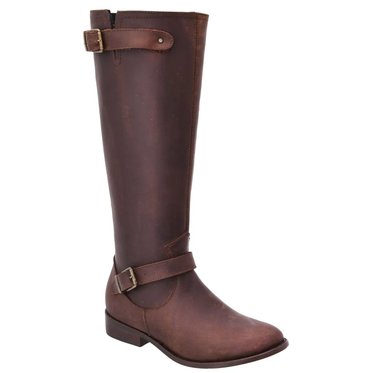 BOTAS DE CUERO CAMPERAS PARA MUJER  CAFE WD467