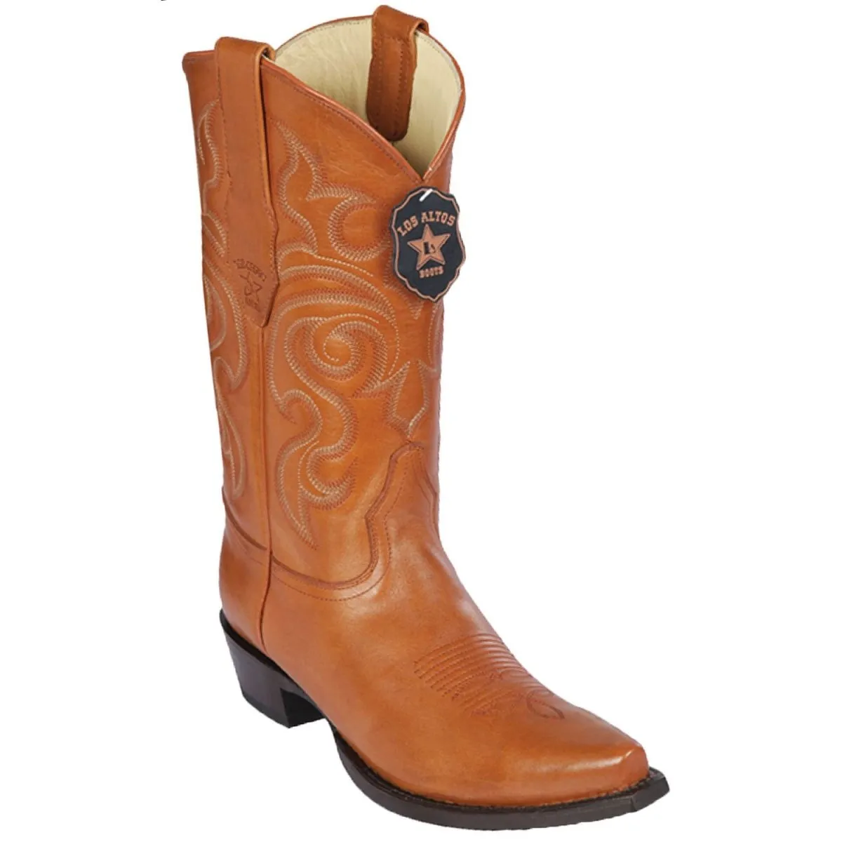 BOTAS DE CUERO CON PUNTA RECORTADA LAB943851