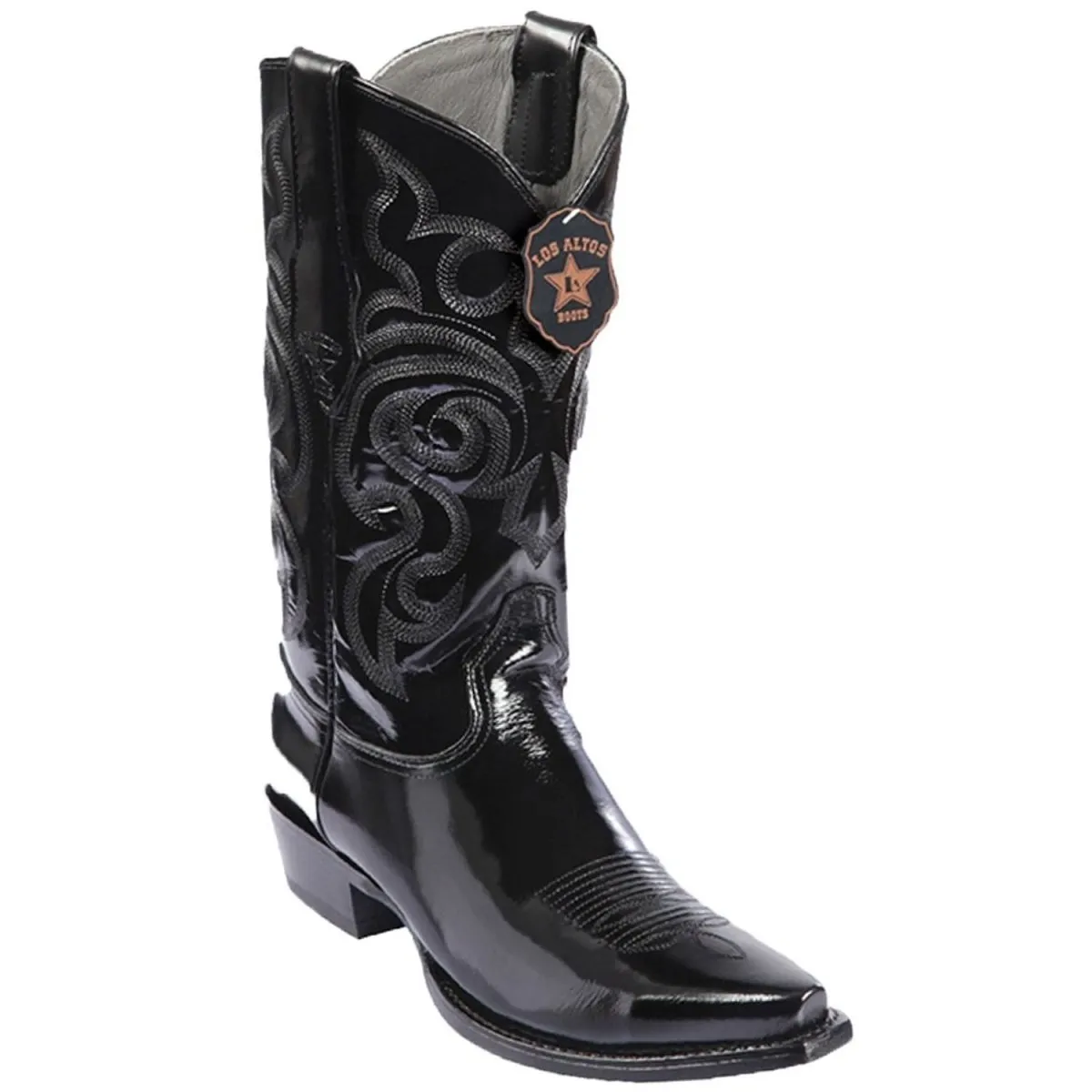 BOTAS DE CUERO CON PUNTA RECORTADA LAB944205