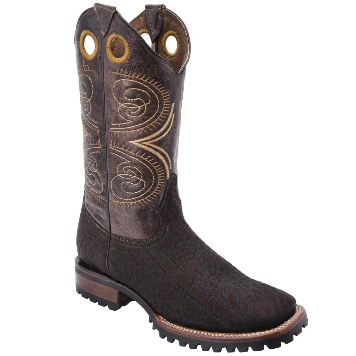BOTAS DE CUERO CUELLO DE TORO ORIGINAL HORMA RODEO SUELA TRACTOR WD283