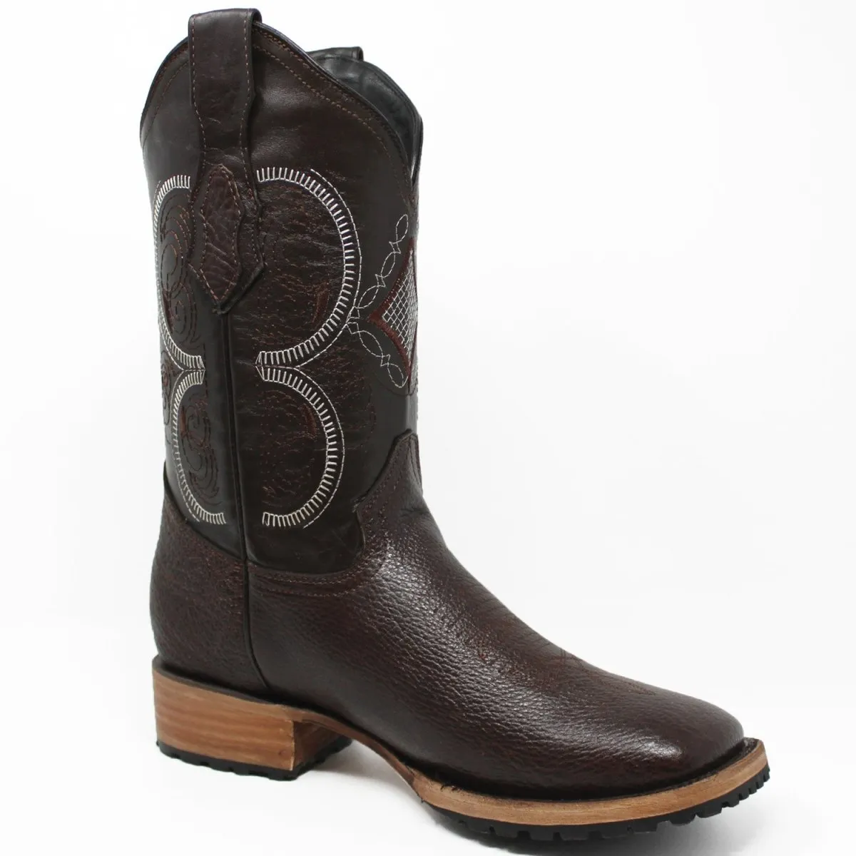 BOTAS DE CUERO CUELLO DE TORO ORIGINAL HORMA RODEO SUELA TRACTOR WD284