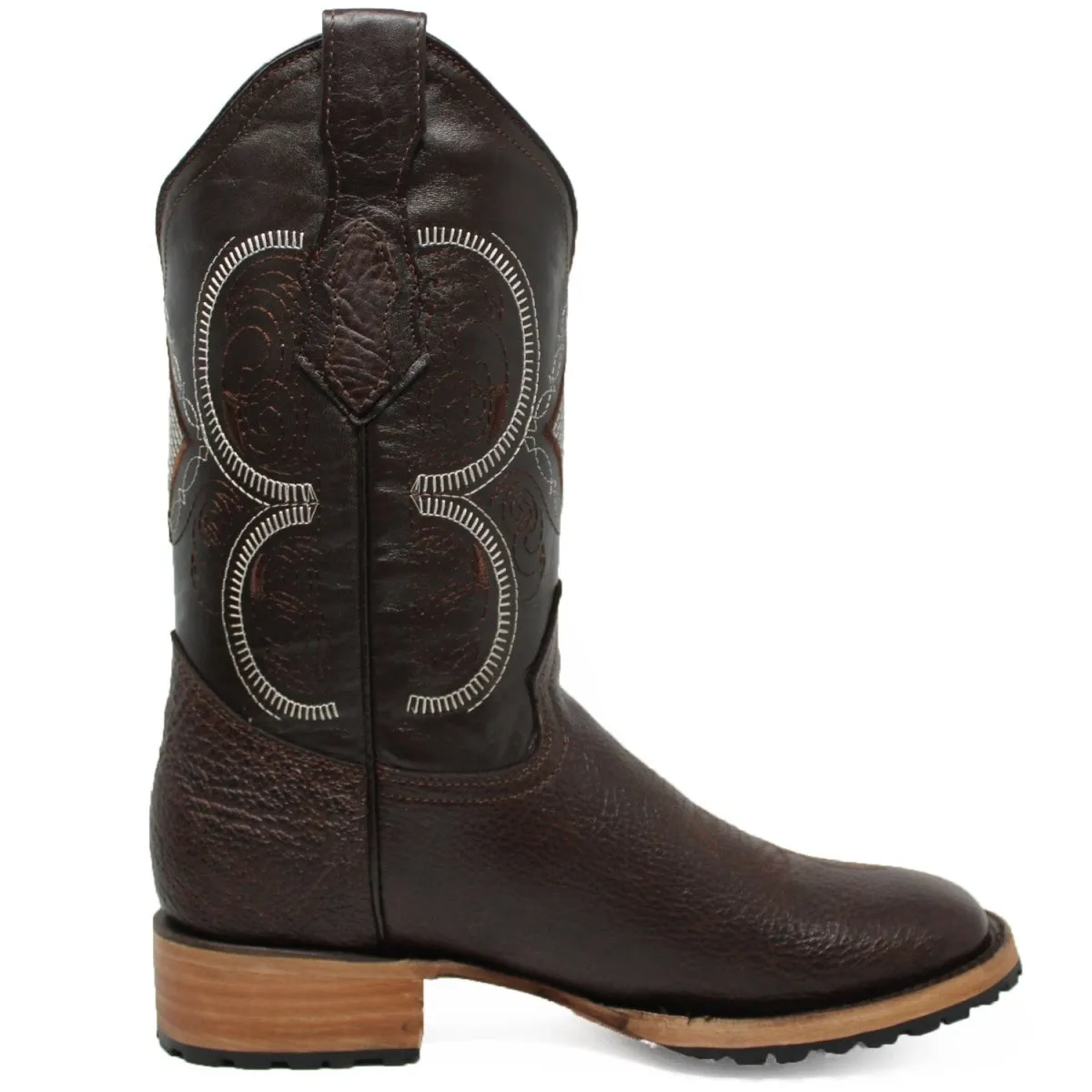 BOTAS DE CUERO CUELLO DE TORO ORIGINAL HORMA RODEO SUELA TRACTOR WD284