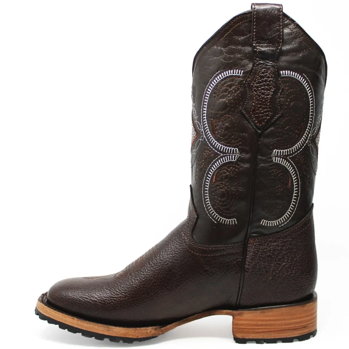 BOTAS DE CUERO CUELLO DE TORO ORIGINAL HORMA RODEO SUELA TRACTOR WD284