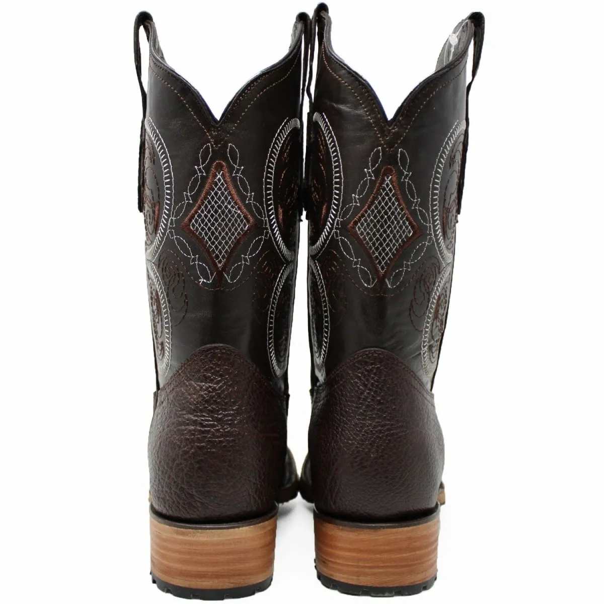 BOTAS DE CUERO CUELLO DE TORO ORIGINAL HORMA RODEO SUELA TRACTOR WD284