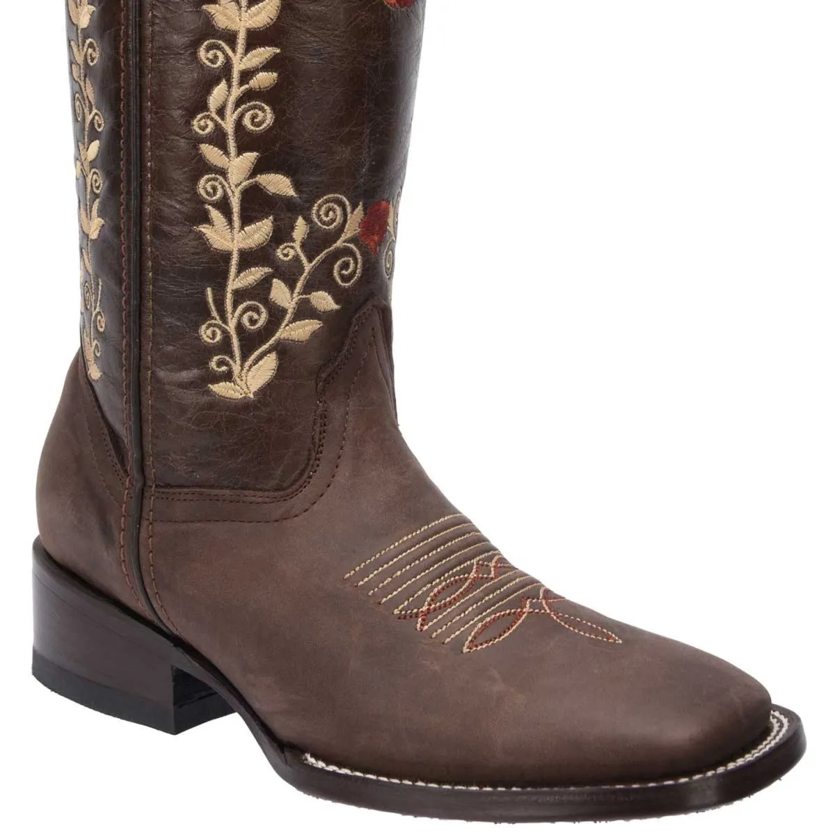 BOTAS DE CUERO HORMA RODEO PARA MUJER WD479
