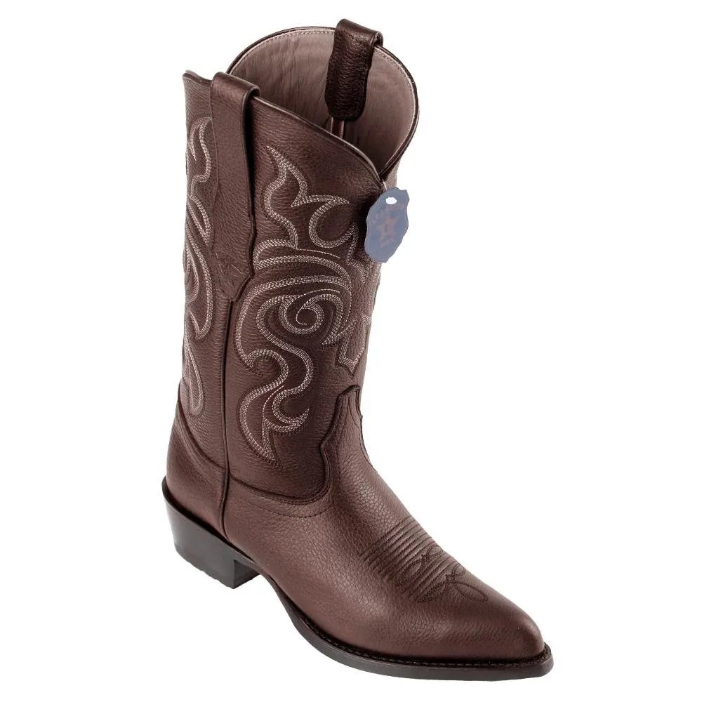 BOTAS DE CUERO VAQUERAS CON ACABADO GRISLY LAB992707