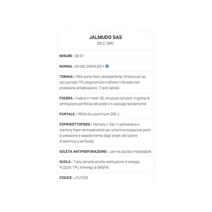 Botas de trabajo Jallatte Jalmudo SAS S3 CI SRC