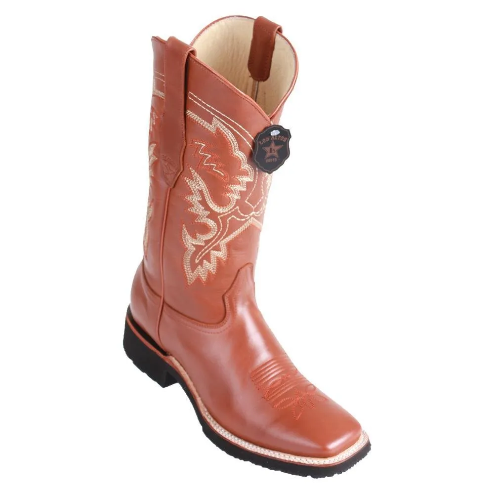 BOTAS VAQUERAS DE CUERO ORIGINAL HORMA RANCHERA CUADRADA ANCHA LAB82E3851
