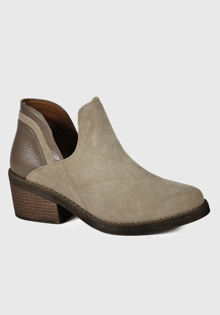 Botín Cuero Xiana Beige