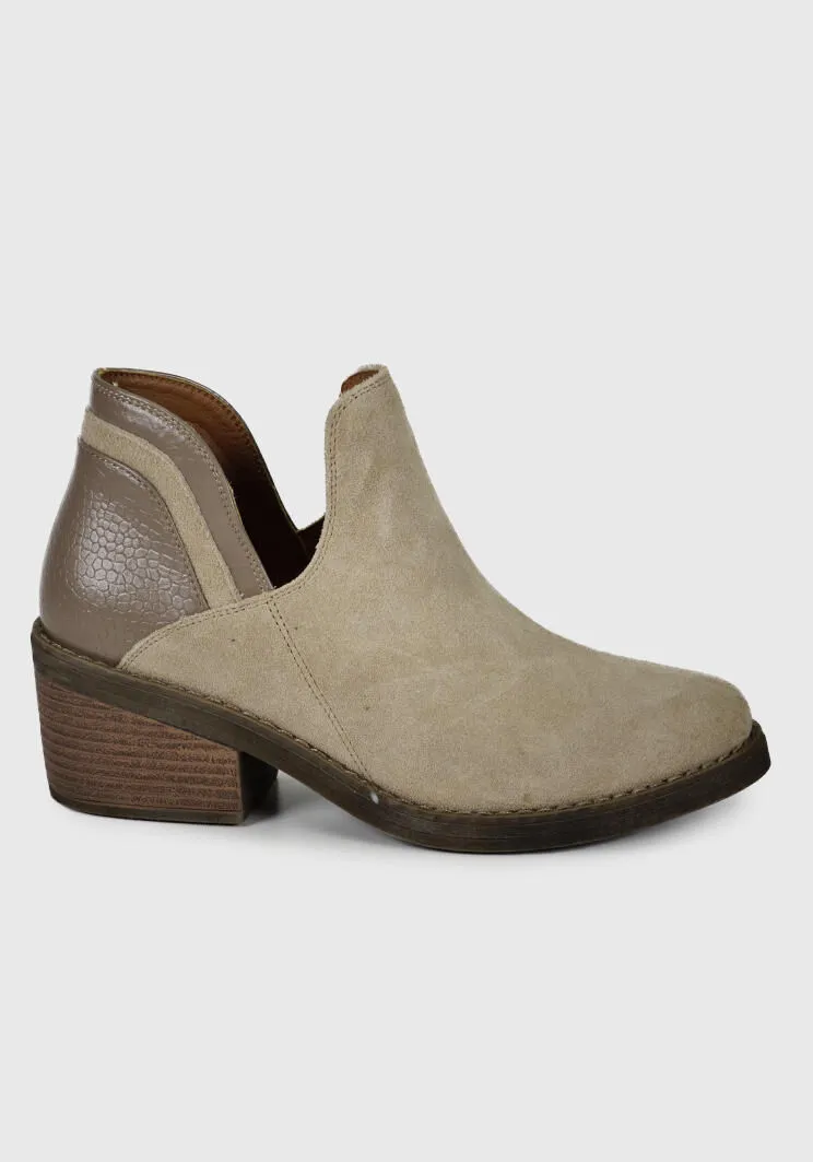 Botín Cuero Xiana Beige