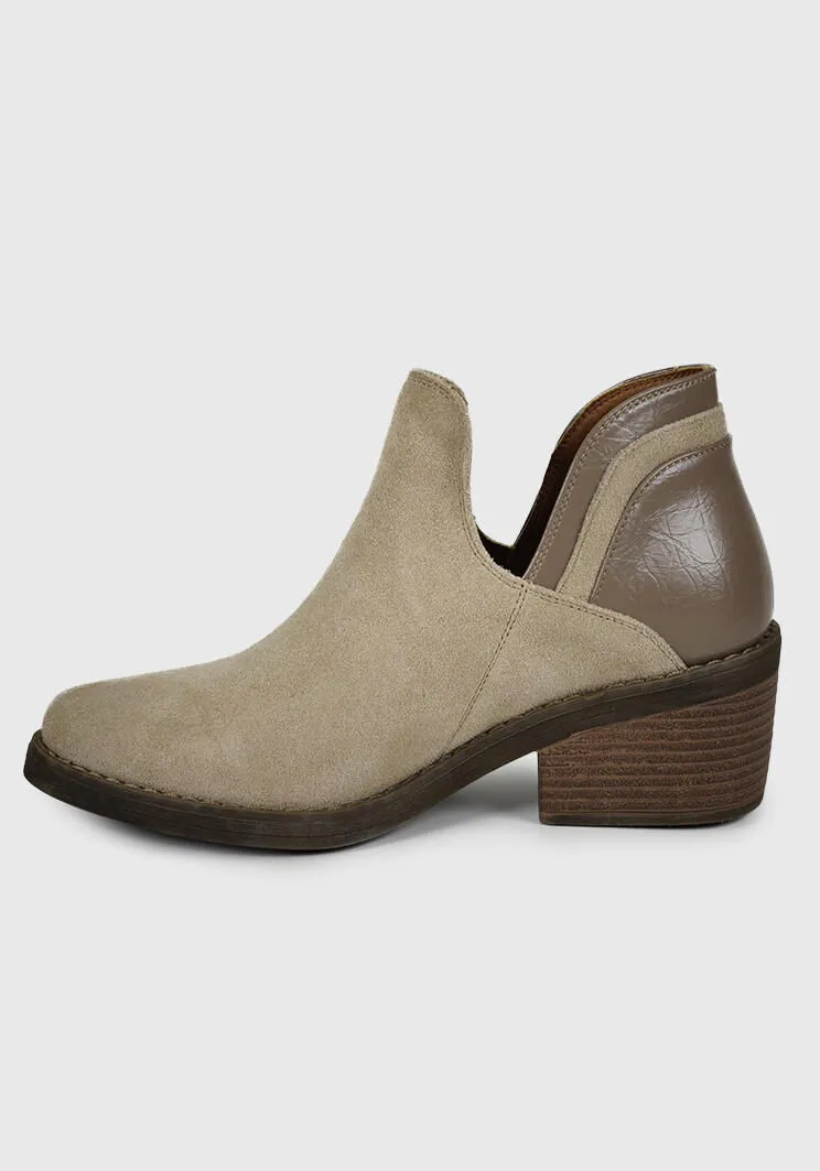 Botín Cuero Xiana Beige