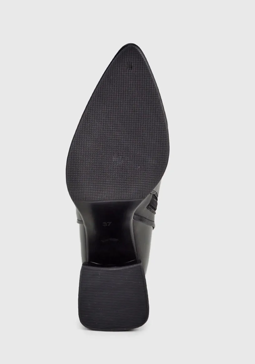 Botín Cuero Ziva Negro