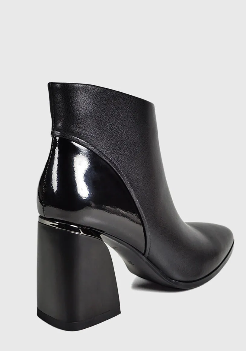 Botín Cuero Ziva Negro