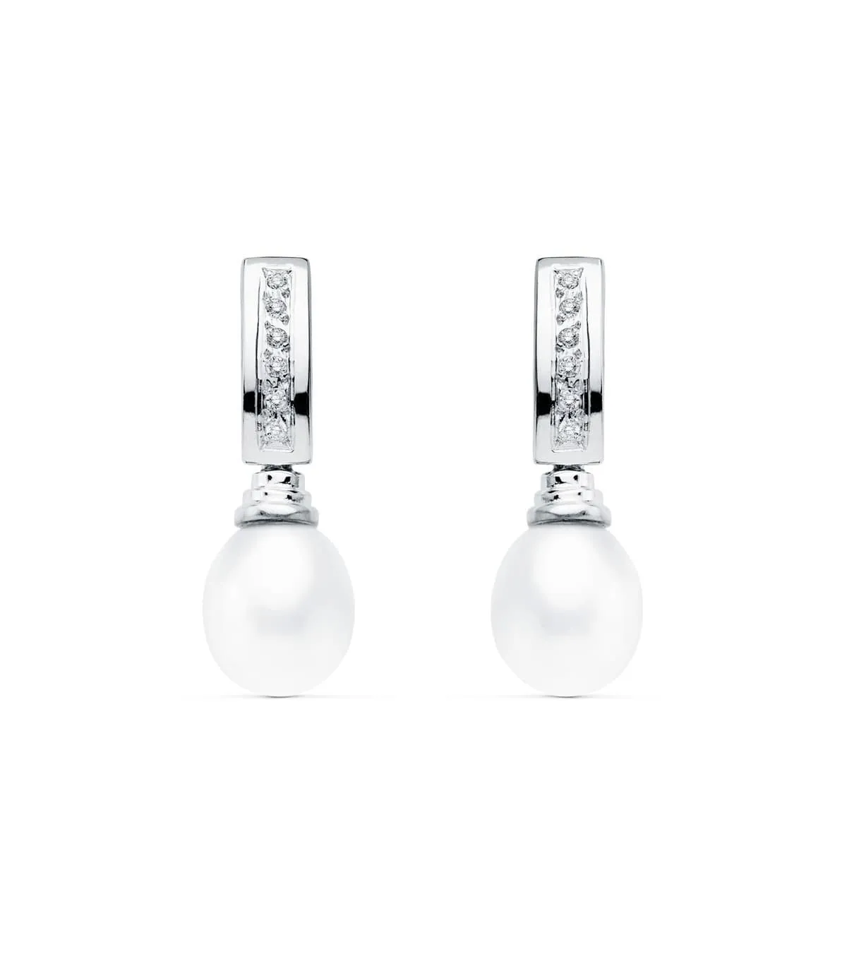 Boucles d'oreilles mariage Marta d'Armagnac Or Blanc 18K