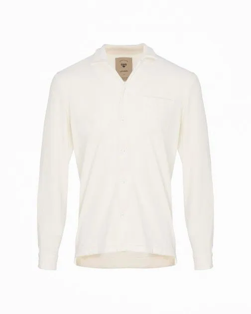 CAMISA DE TELA DE RIZO EN ALGODóN OAS 700335 BLANCO