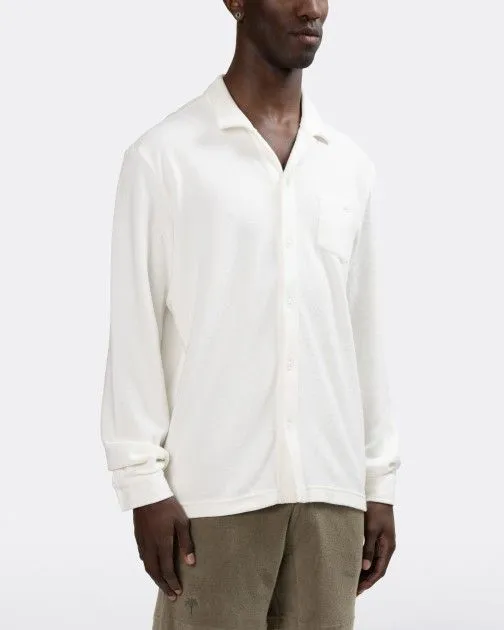 CAMISA DE TELA DE RIZO EN ALGODóN OAS 700335 BLANCO